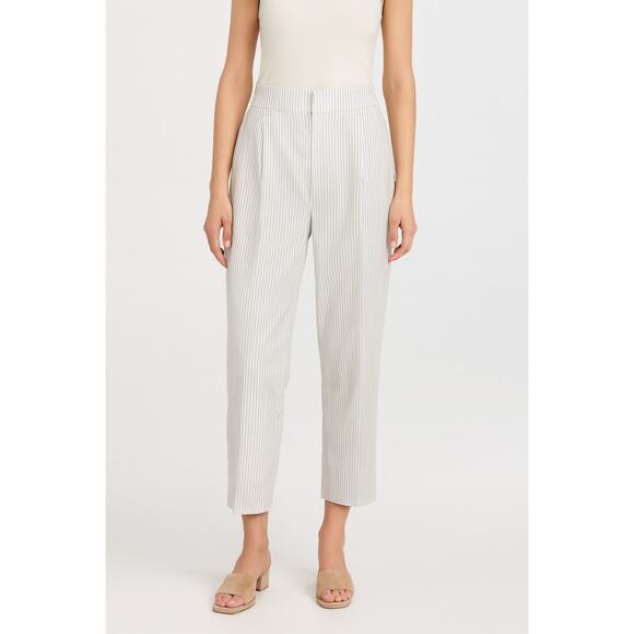 Brunello Cucinelli Pin Stripe Linen Blend Pants - Picture 1 of 10